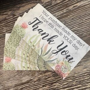 50 THANK YOU - BUSINESS CARDS - CACTUS DESIGN